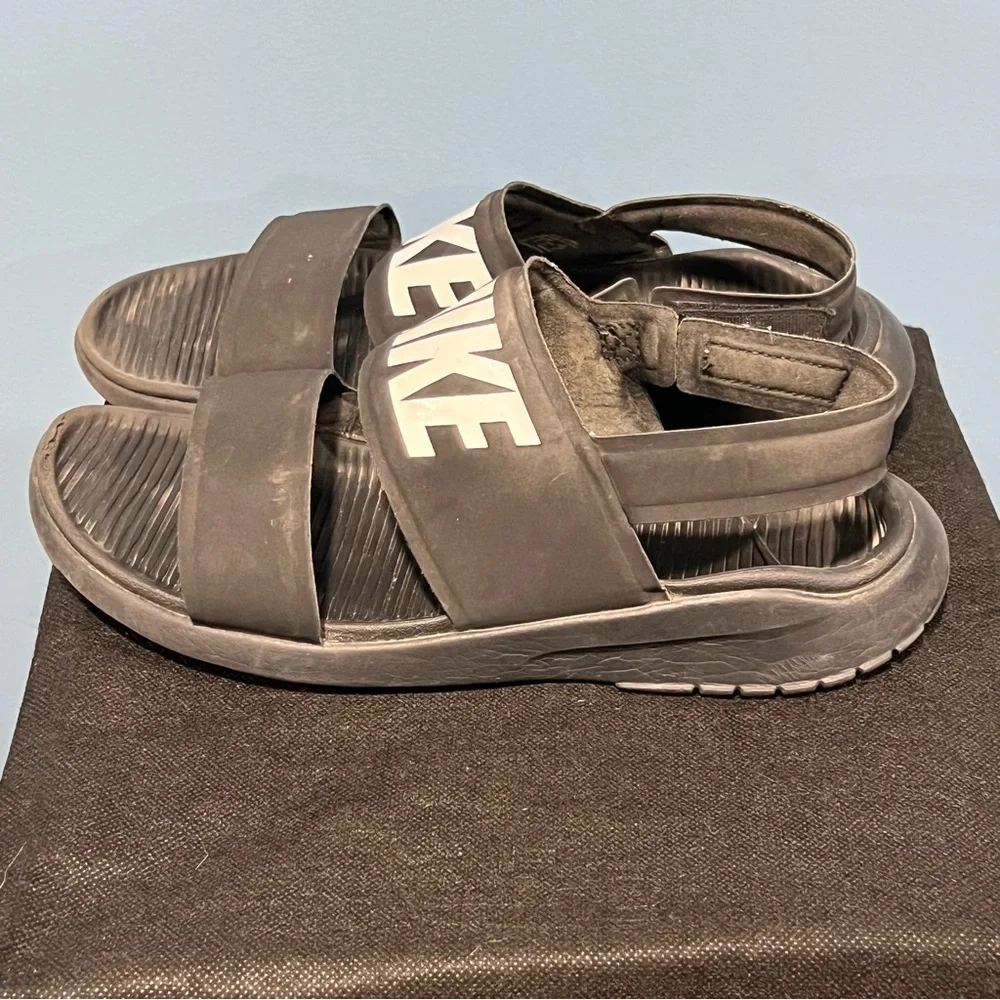 Nike Tanjun Womens Sandals Black White Slingback Shoes Size 10 - Picture 4 of 7